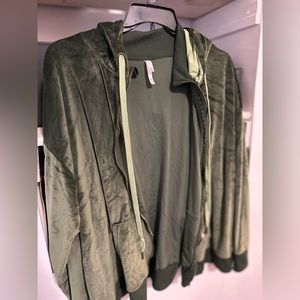 Green velvet jacket XL